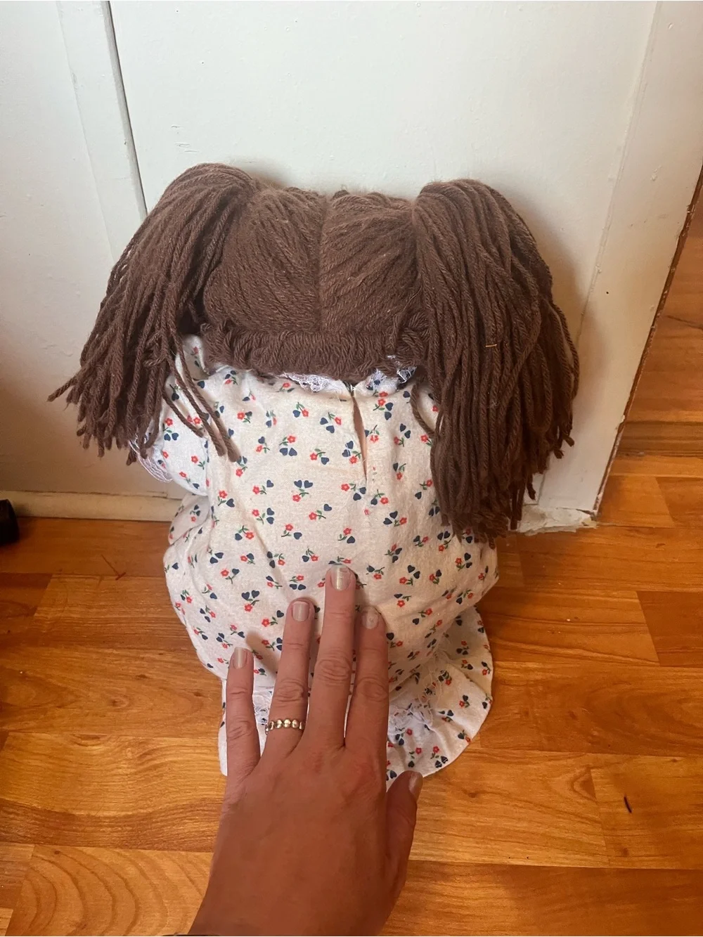 Vintage 80’s Cabbage Patch Doll with Floral Top & Red Tights